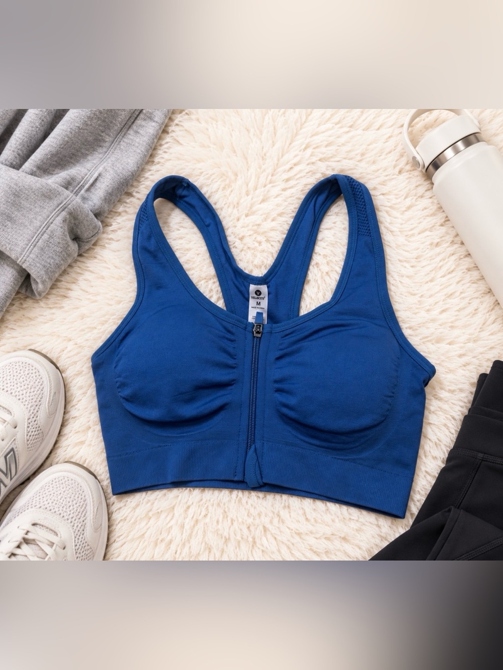 Zip Front Sports Bra